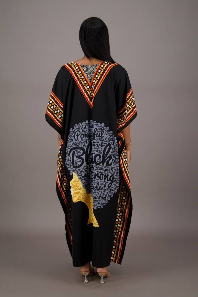 Dashiki Border Print Kaftan KAF-42203