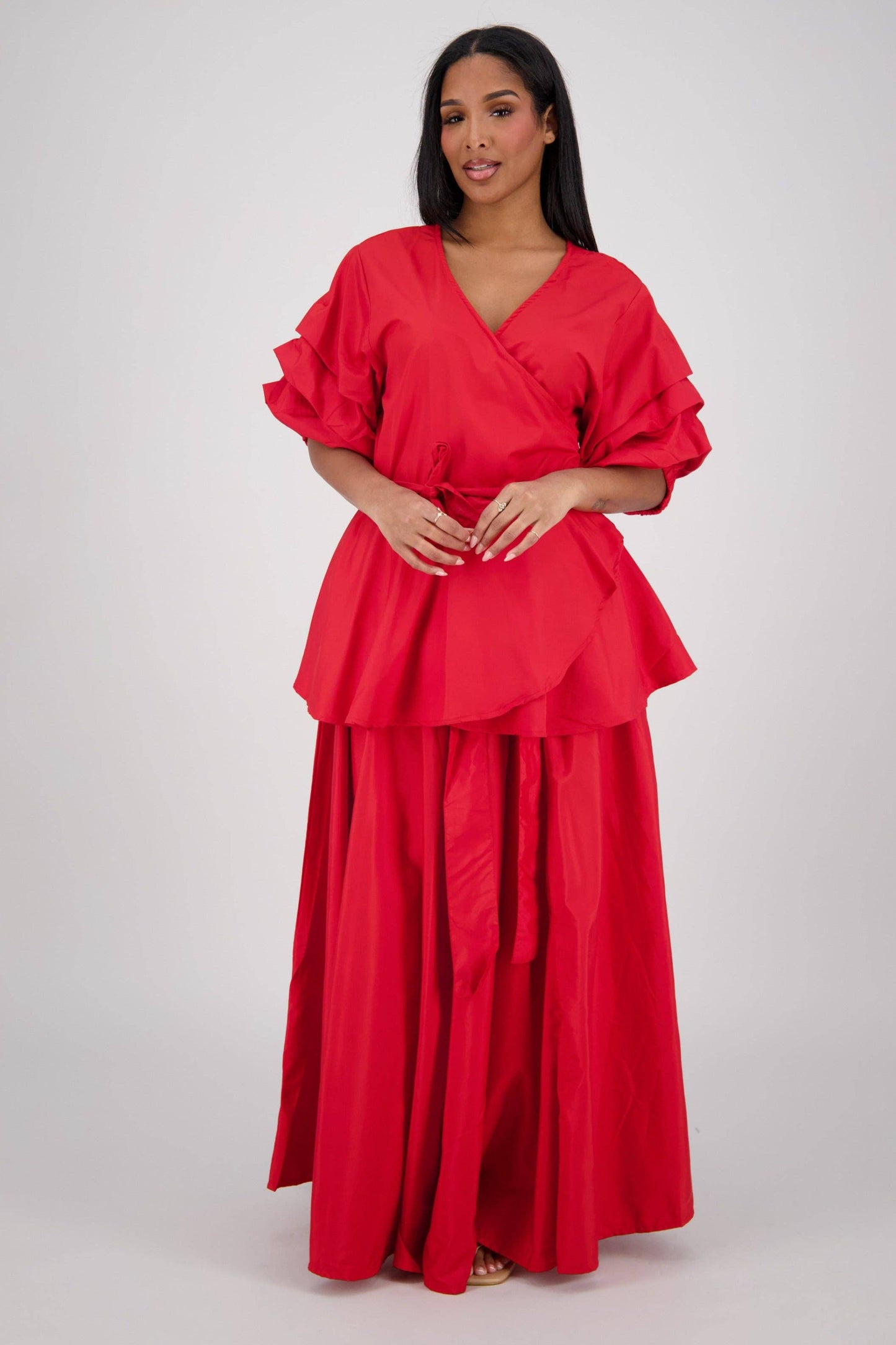 Wrap Top Skirt Set AS-25077