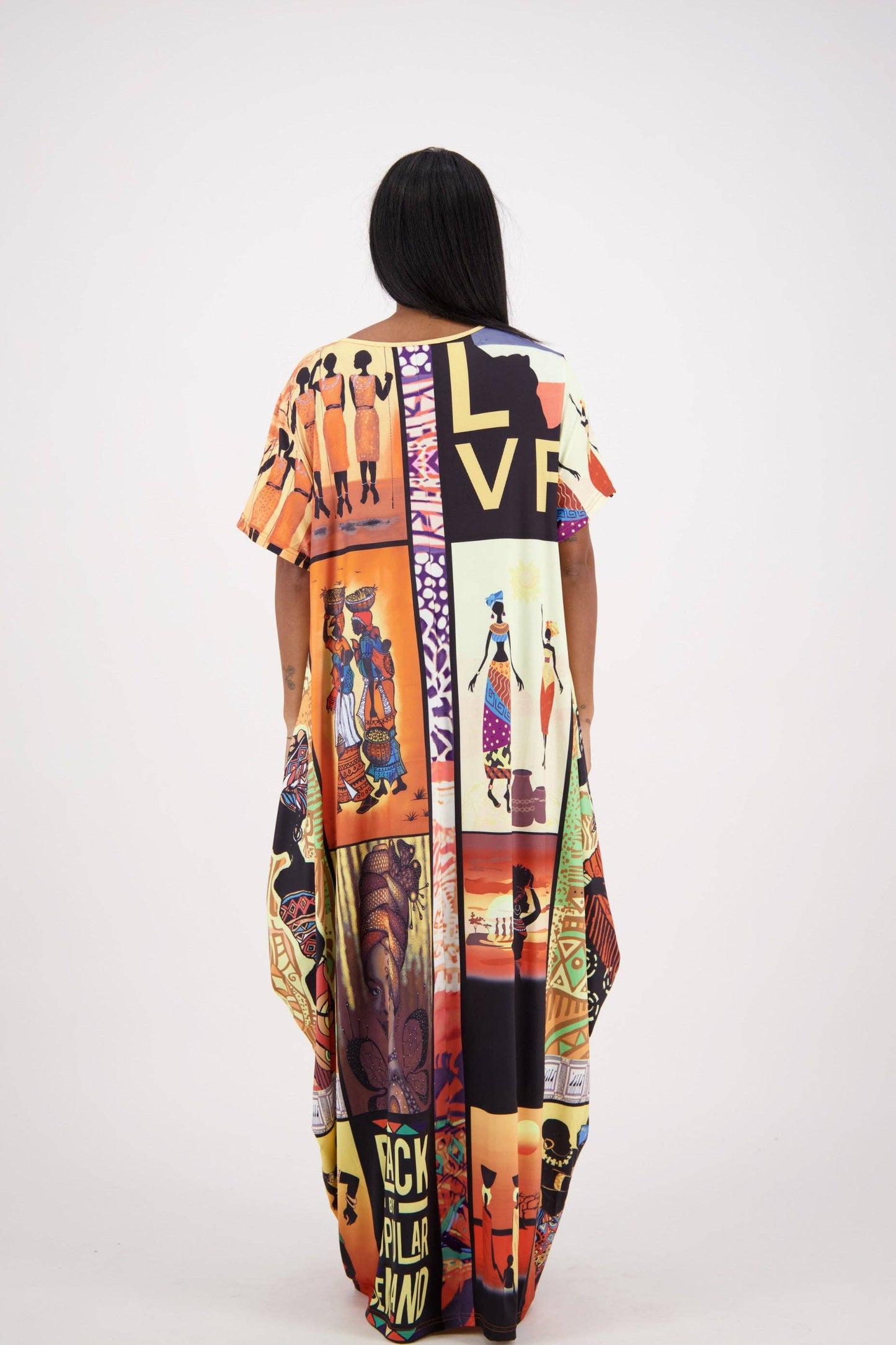 "Black by Popular Demand" Print Kaftan CH8862