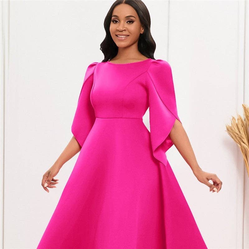 Solid Color Elegant Fashion Banquet Dress Skirt