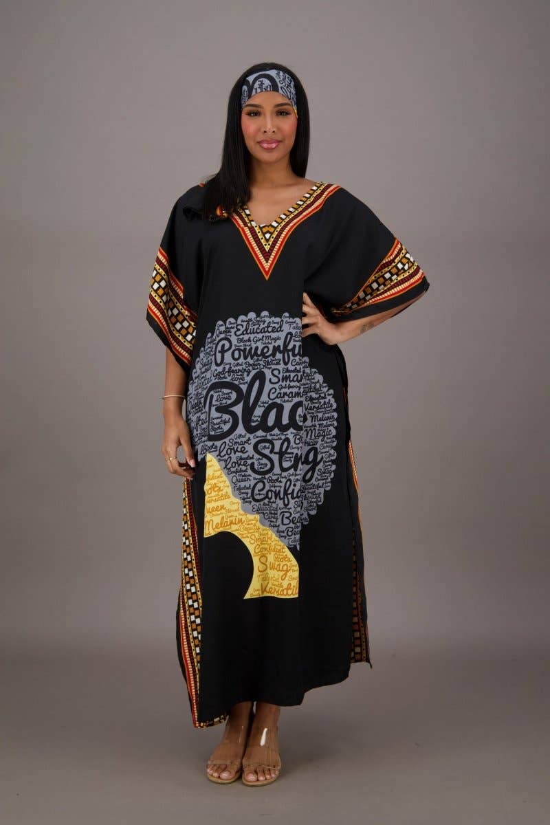 Dashiki Border Print Kaftan KAF-42203
