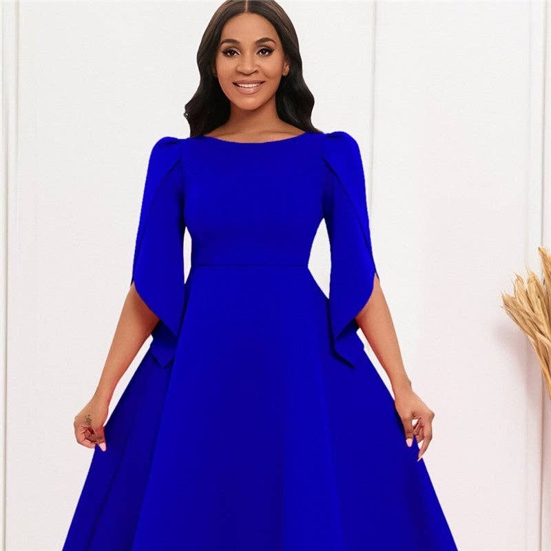 Solid Color Elegant Fashion Banquet Dress Skirt
