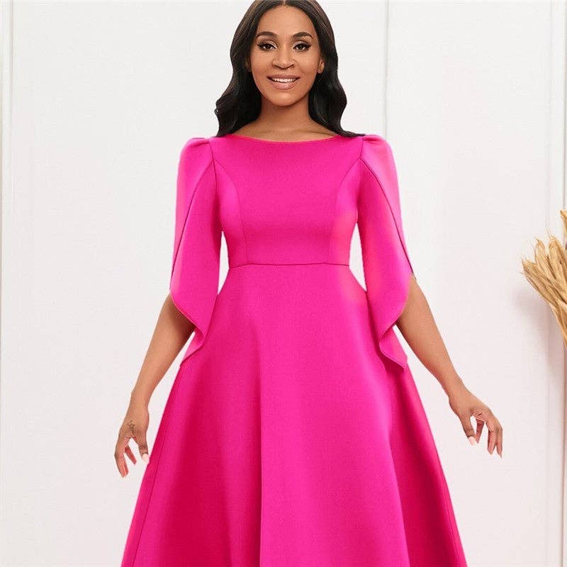 Solid Color Elegant Fashion Banquet Dress Skirt