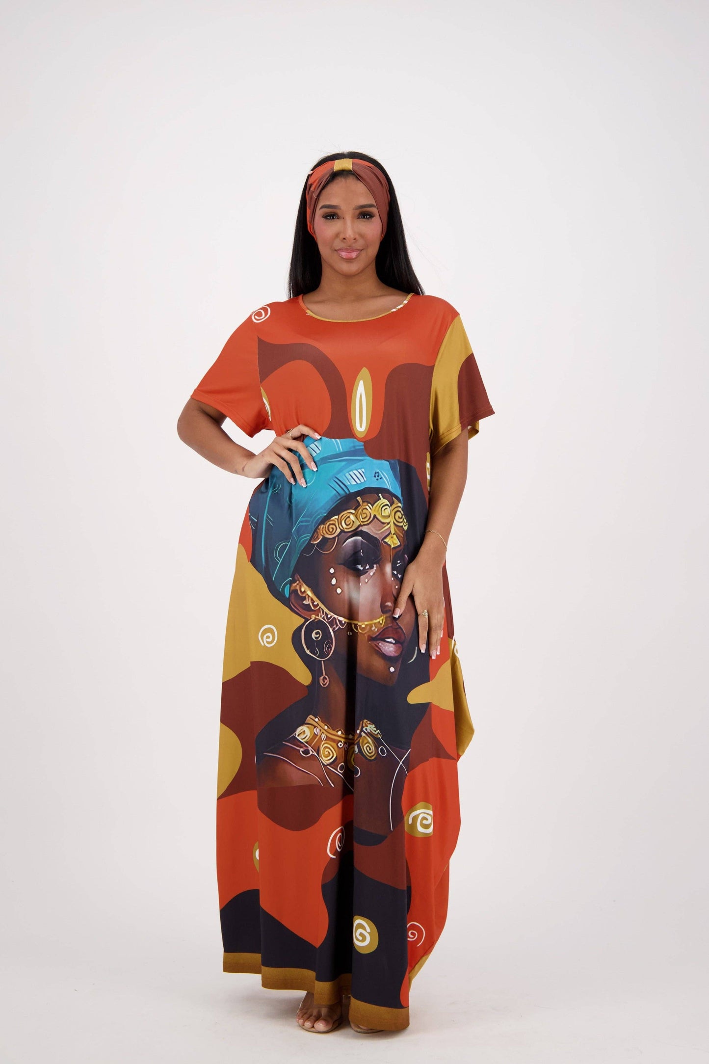 African Print Kaftan CH8855