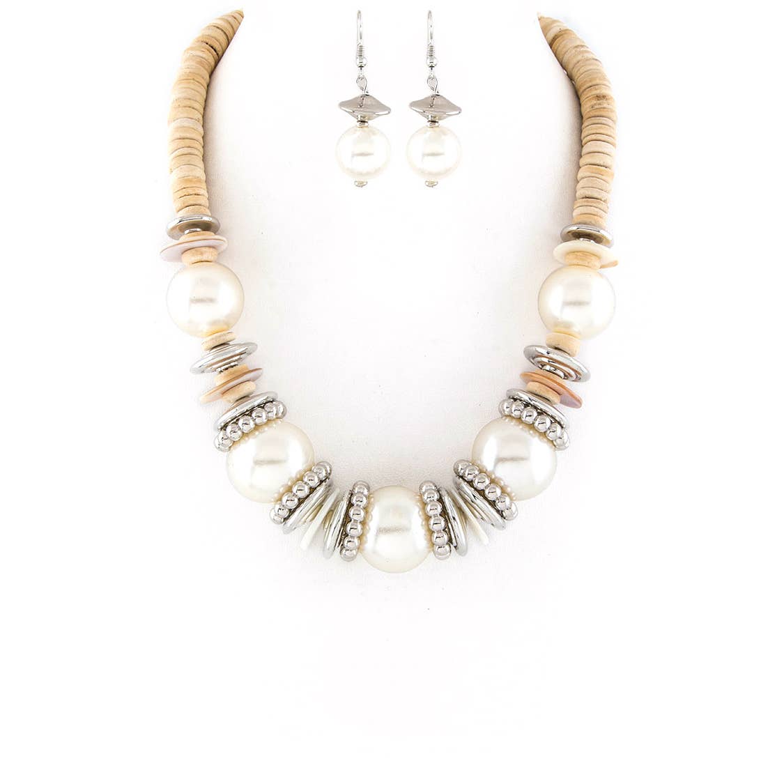Mix Beads & Disks Necklace Set