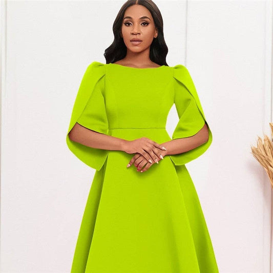 Solid Color Elegant Fashion Banquet Dress Skirt