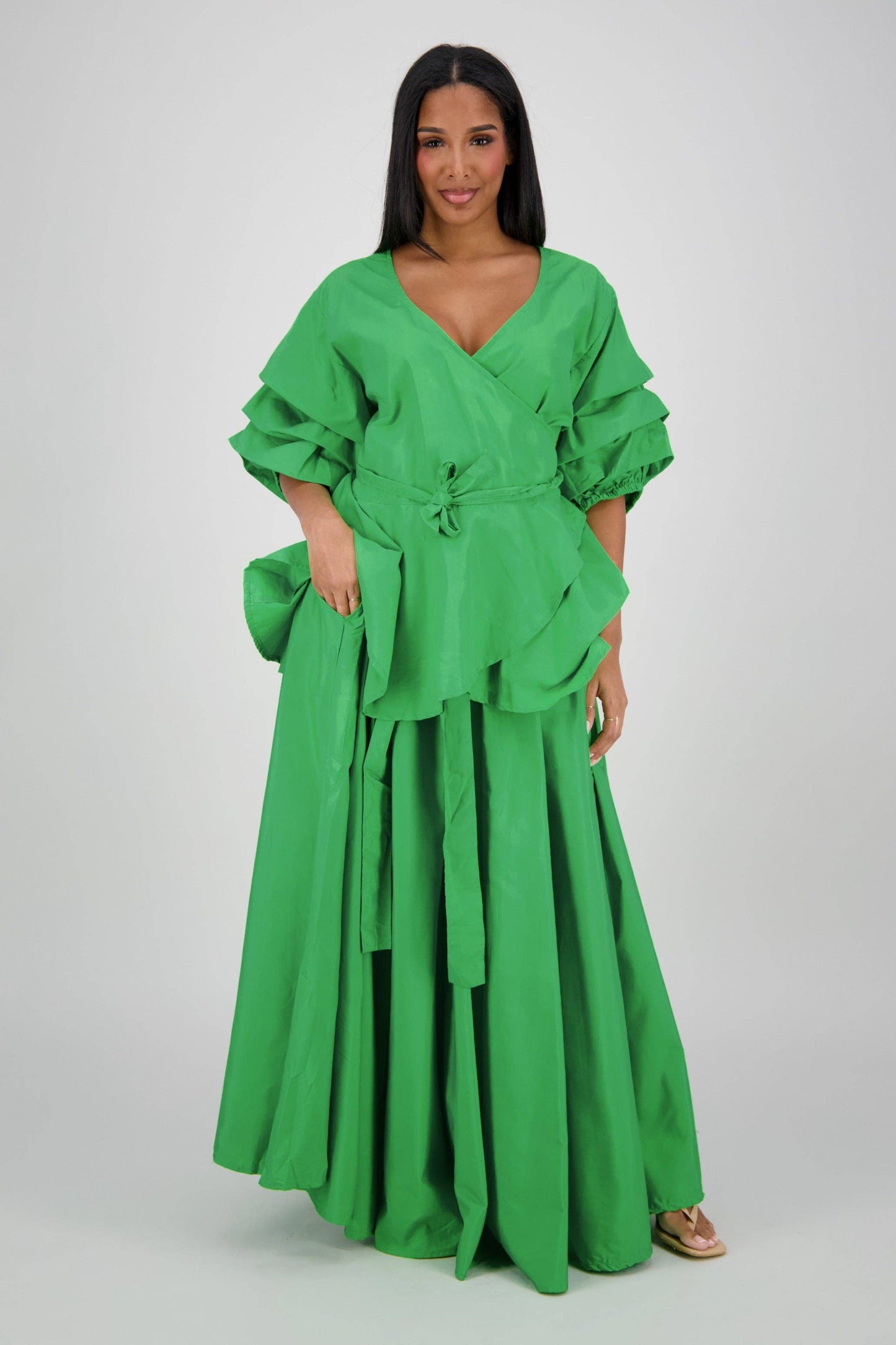 Wrap Top Skirt Set AS-25077