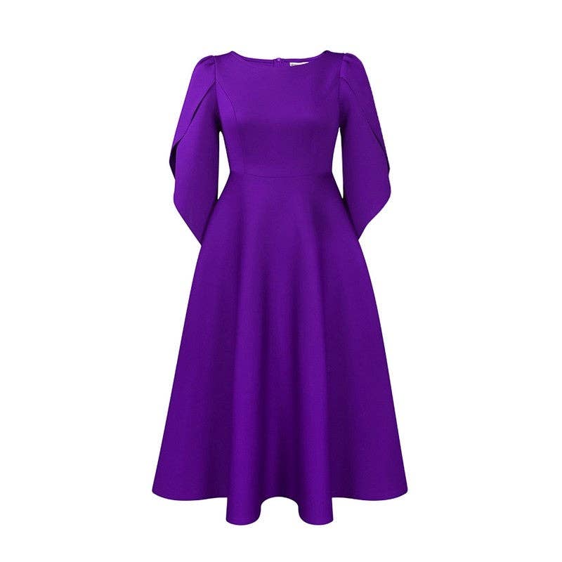 Solid Color Elegant Fashion Banquet Dress Skirt