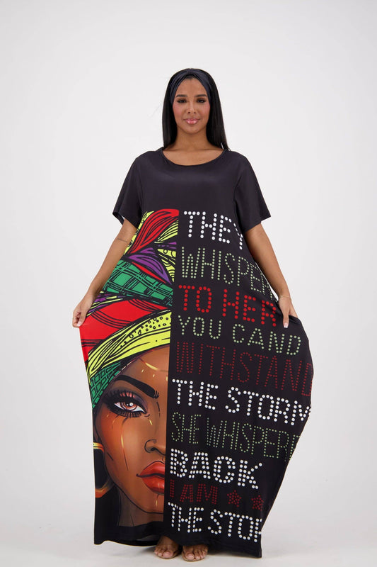 "They Whisper" Print Kaftan CH8853