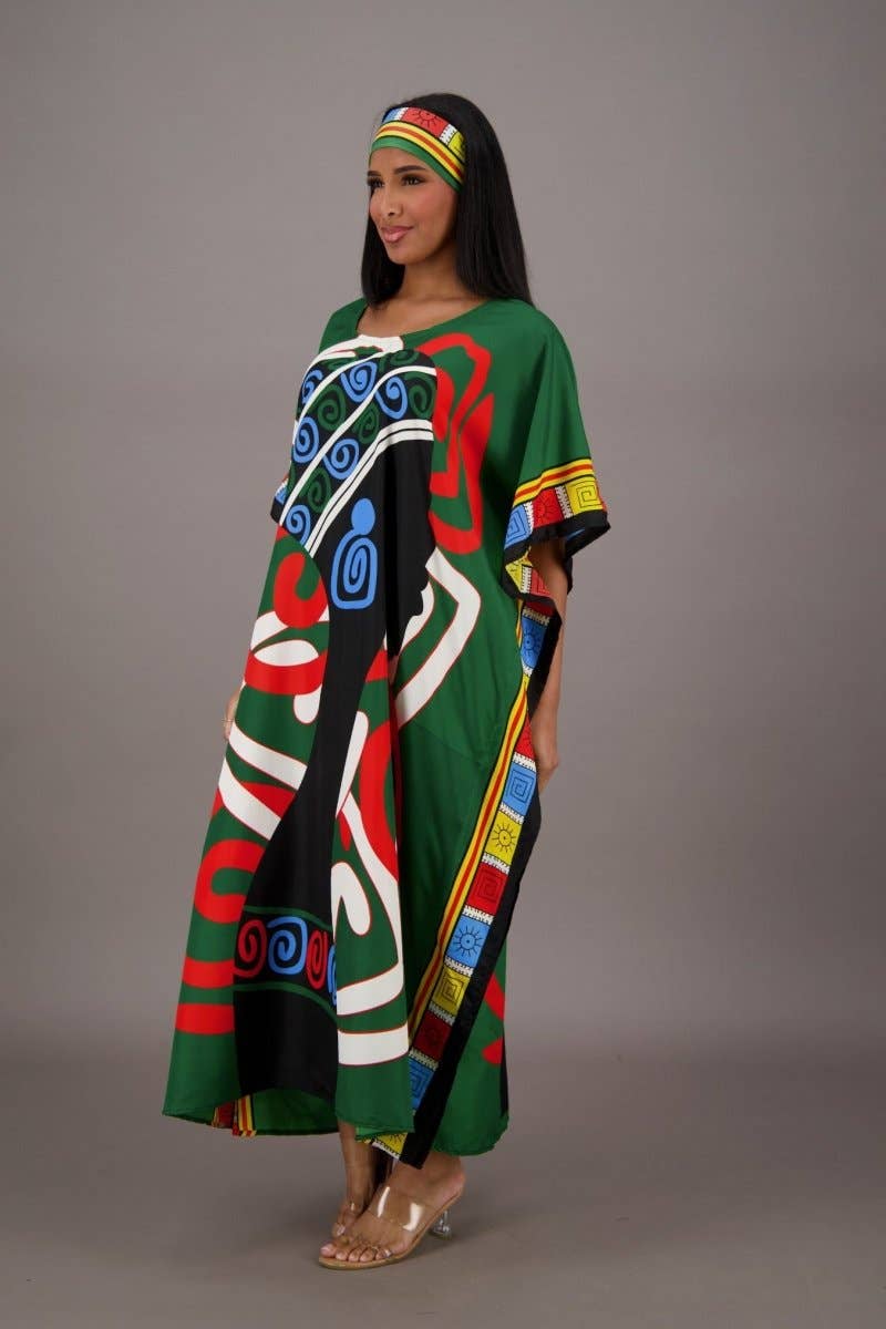 Mali Mirage African Print Kaftan KAF-42206