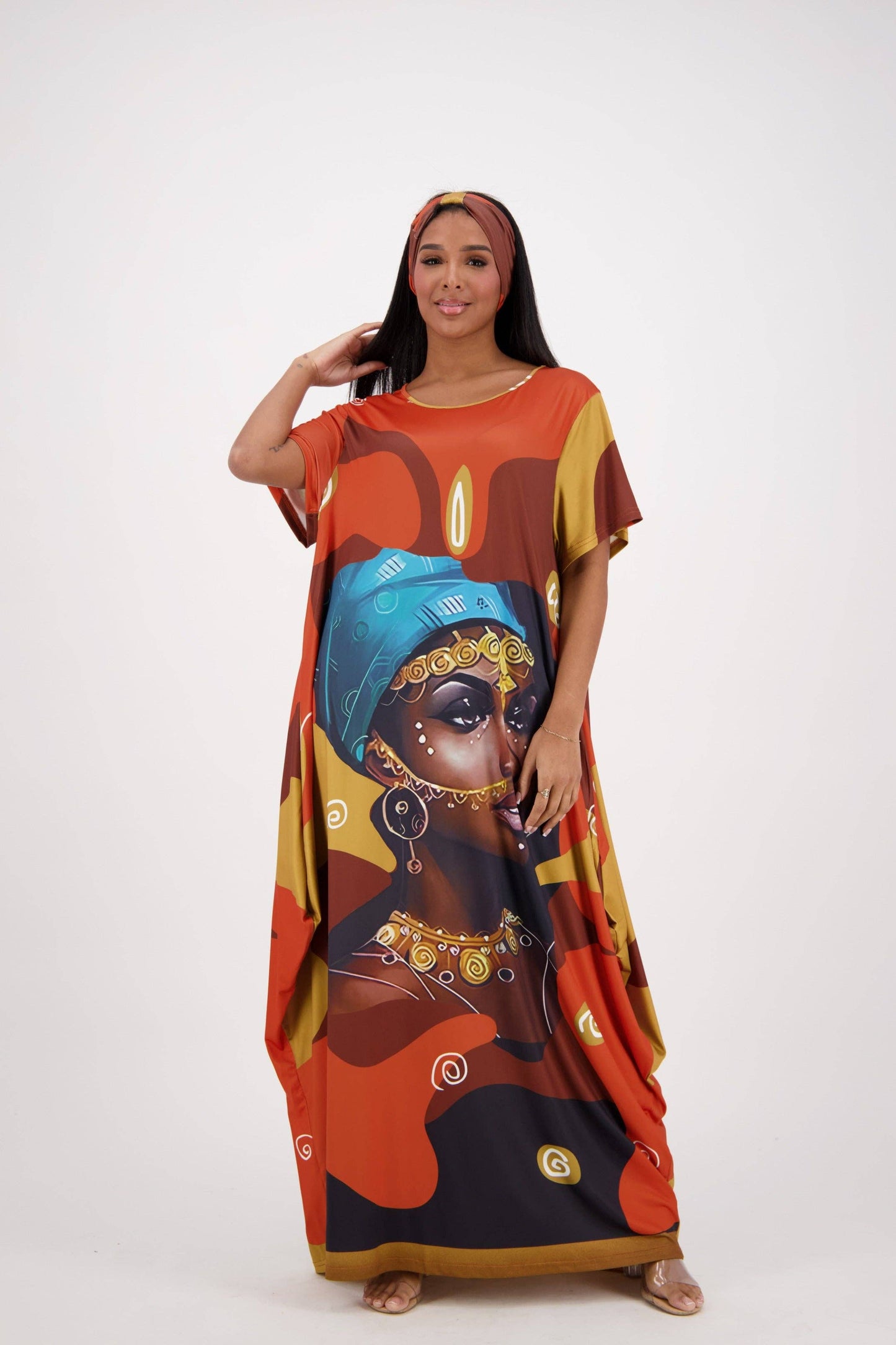 African Print Kaftan CH8855
