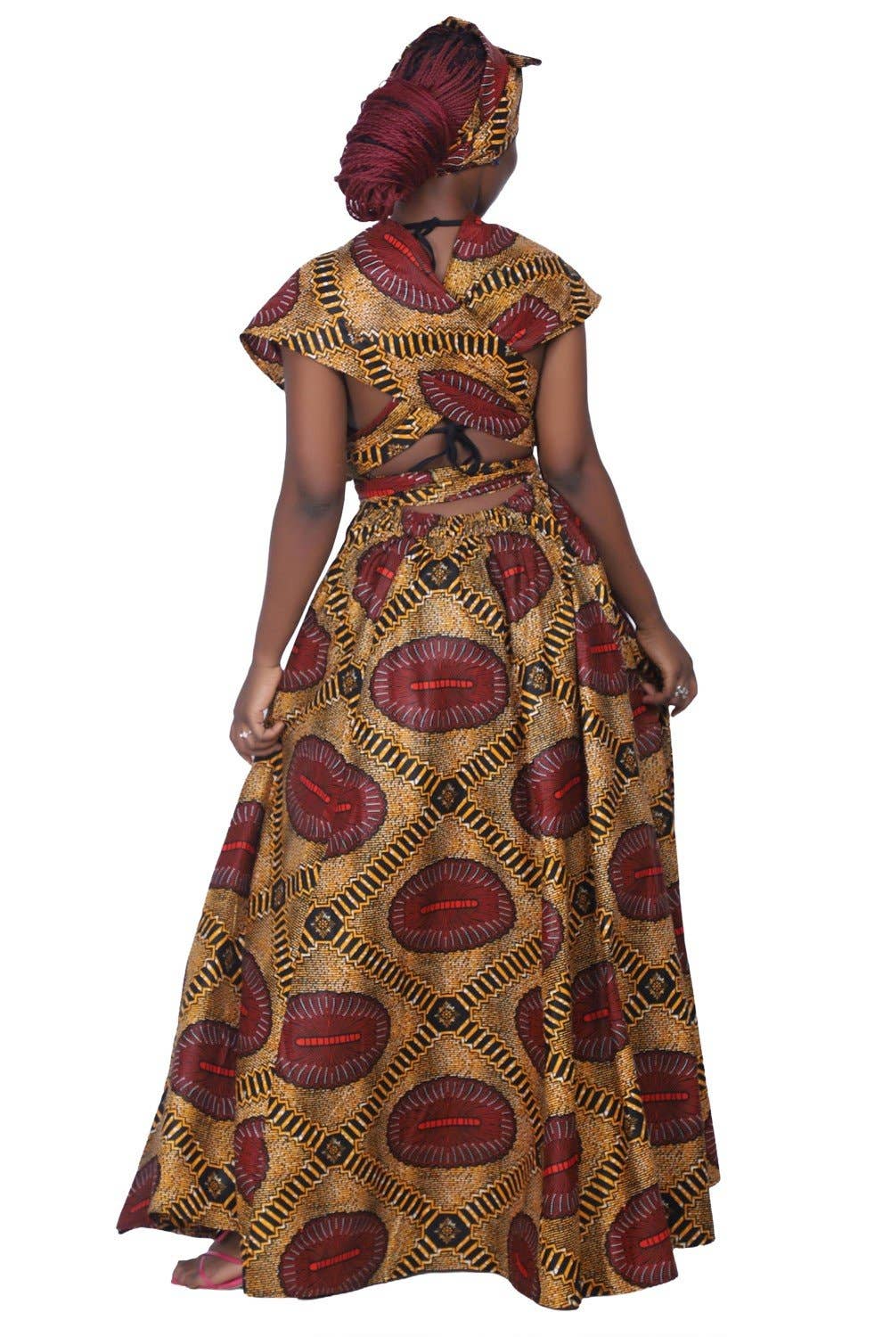16117-283 African Wax Print Infinite Skirt