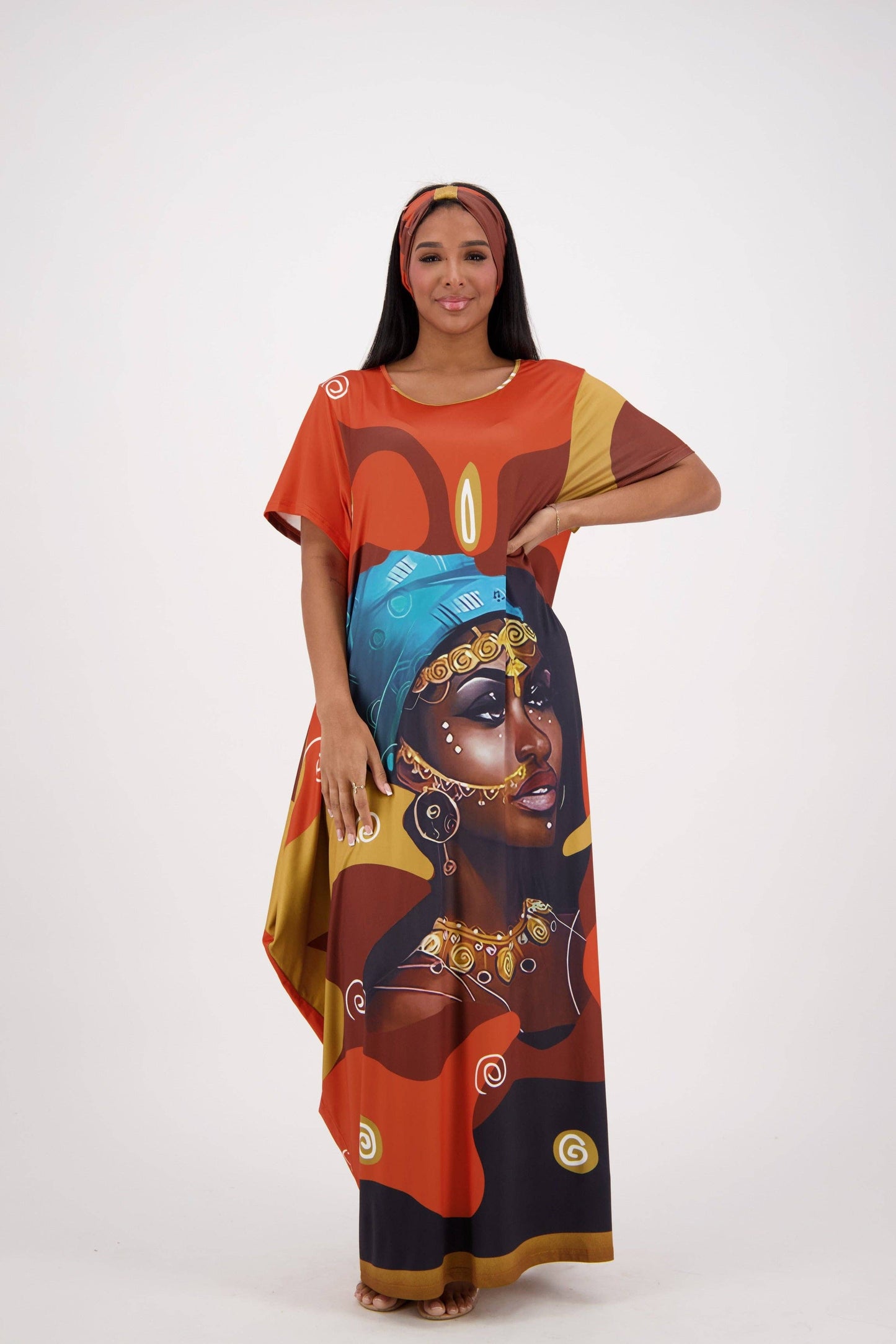 African Print Kaftan CH8855