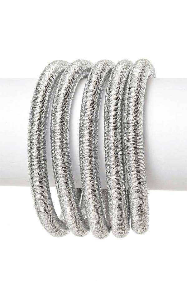 Metallic Cording 3 PC Statement Necklace Set